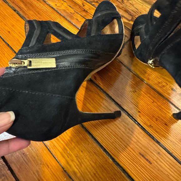 L.A.M.B. Black Cutout Heels - Picture 10 of 13